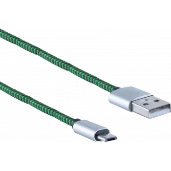 USB Cable ShiverPeaks BS14-50115 0.9m USB A Micro-USB B Green