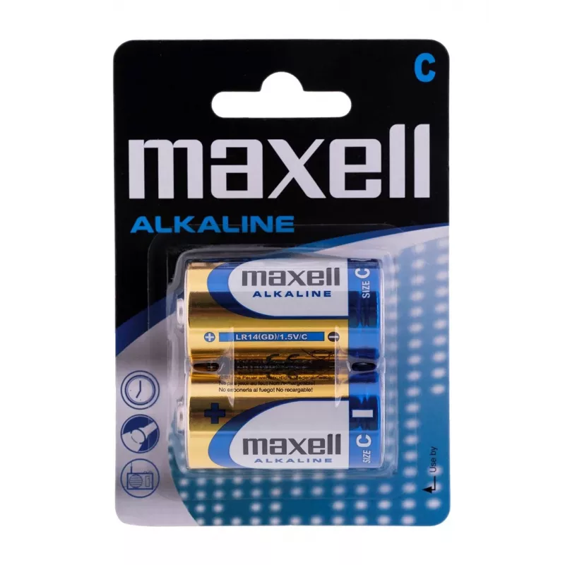 Single-use battery MAXELL LR14 (C) Alkaline 1.5 V, 2 pcs, blister