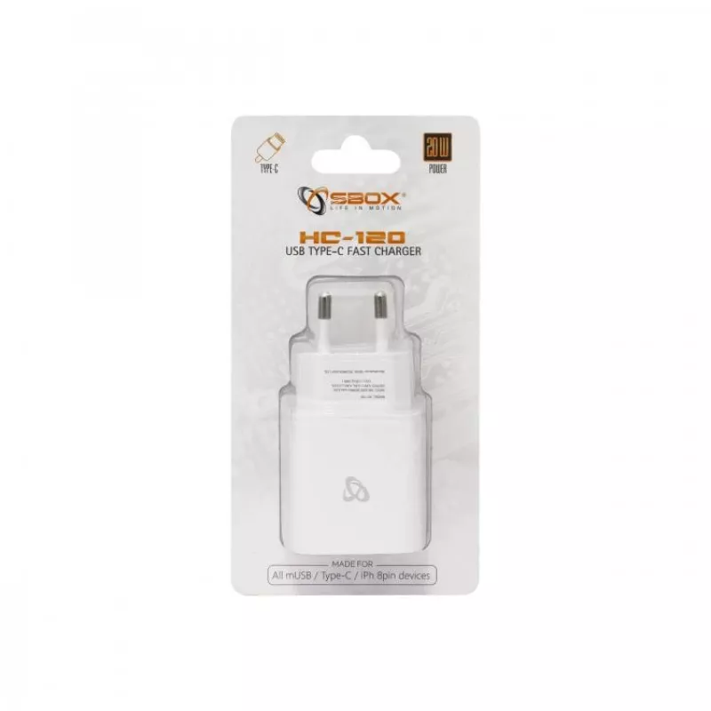 Sbox HC-120 USB Type-C home charger white
