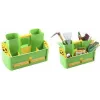 Storage box allit GardenAid >W< 19/62 – polypropylene garden carry box with 4 removable sorting boxes, green/yellow