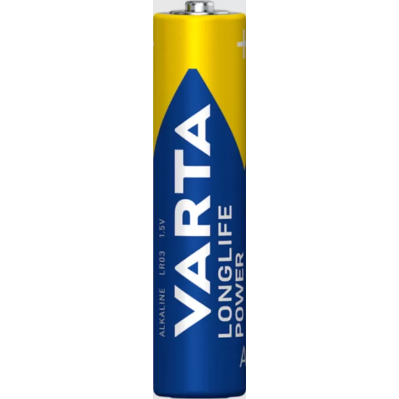 Alkaline Micro AAA batteries Varta Longlife Power — 12-pack