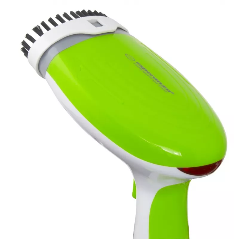 Handheld garment steamer ESPERANZA EHI008 — 1400 W, 0.22 L water tank, 20 g/min continuous steam, 1.6 m cord, green