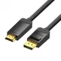 DisplayPort to HDMI cable adapter Vention HAGBH, 2 m, black, 7 mm diameter
