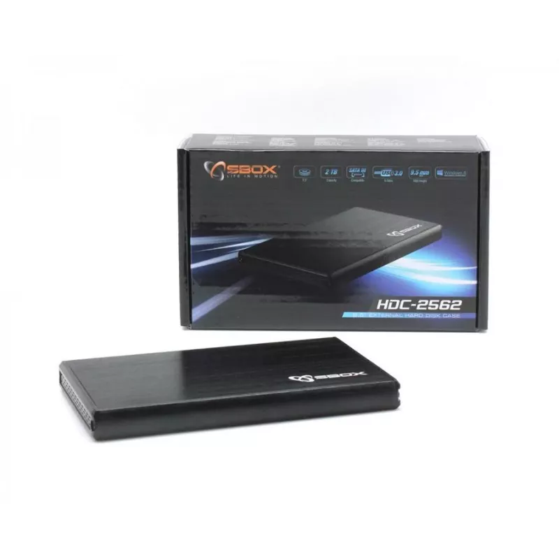 Sbox HDC-2562B 2.5 External HDD Case Blackberry Black
