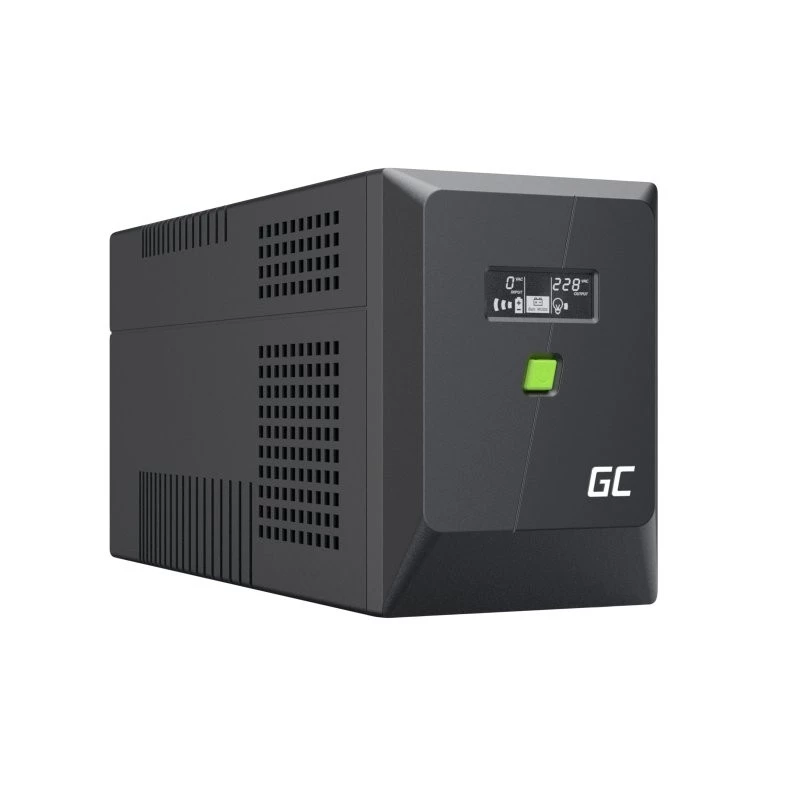 Uninterruptible Power Supply UPS Line-Interactive Green Cell 1.5 kVA / 1050 W, 5 AC outlets, Pure sine, AVR, USB, Tower, Black