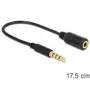 Audio Cable DeLOCK 62498 0.175m 3.5mm Black