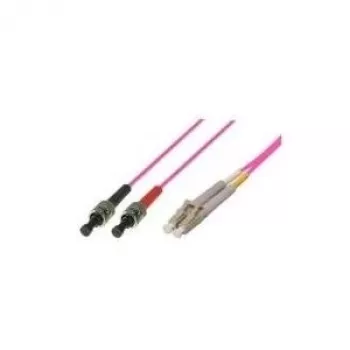 LWL Patch Cable, 50/125 µm, OM4-fibre, 2x ST Plug/LC Duplex Plug, turquoise, 10,0 m (39885410)