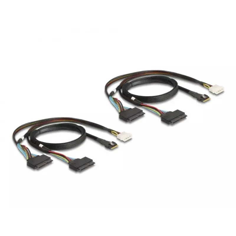 DeLOCK PCI Express 4.0 x16 Card to 4 x SFF-8639 NVMe - Bifurcation - Low Profile Form Factor