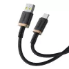 Baseus Dura USB Type A to Type C 60 W fast charging cable 2 m Black, Gold