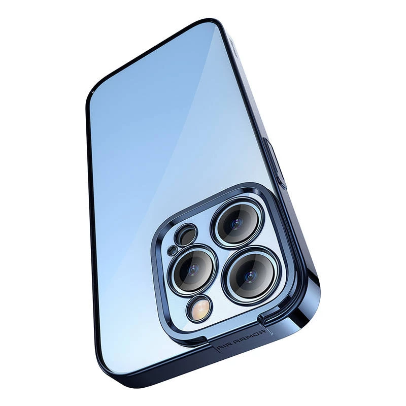 Protective case Baseus for iPhone 14 Pro — transparent glitter blue