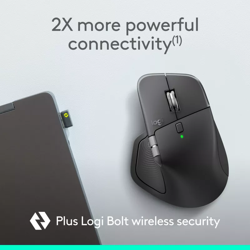 Logitech Logitech MX Master 4 for Business Mouse - Wireless + Bluetooth, 8000 DPI, Graphite | Logitech
