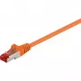 Wentronic Goobay CAT 6 Patch Cable, S/FTP (PiMF), Orange, 5 m - LSZH Halogen-Free, Copper (93475)