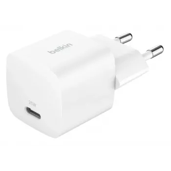 Charger Belkin BoostCharge 25W USB-C PD (Indoor AC) White — for portable gaming consoles, smartphones, tablets