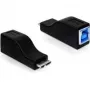 Cable gender changer micro USB-B M USB-B F Black DeLOCK 65216