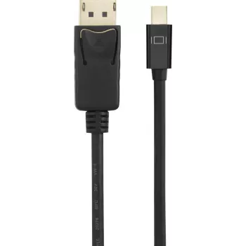 Renkforce Mini-DisplayPort / DisplayPort Connection Cable 3.00 m RF-4538178 Gold-Plated Plug Contacts Black [1x Mini-DisplayPort Plug - 1x DisplayPort Plug] (RF-4538178)
