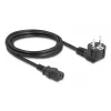 Power cable DELOCK 81567 CEE 7/7 (ST) 90° to IEC C13, 2 m, 3x1.00 mm