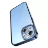 Protective case and tempered glass set Baseus for iPhone 14 Plus — Glitter transparent blue