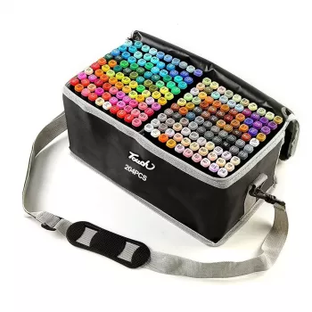 Marker set Extralink MARKERY 204 pieces — alcohol-based markers set, assorted colors, 204 pcs