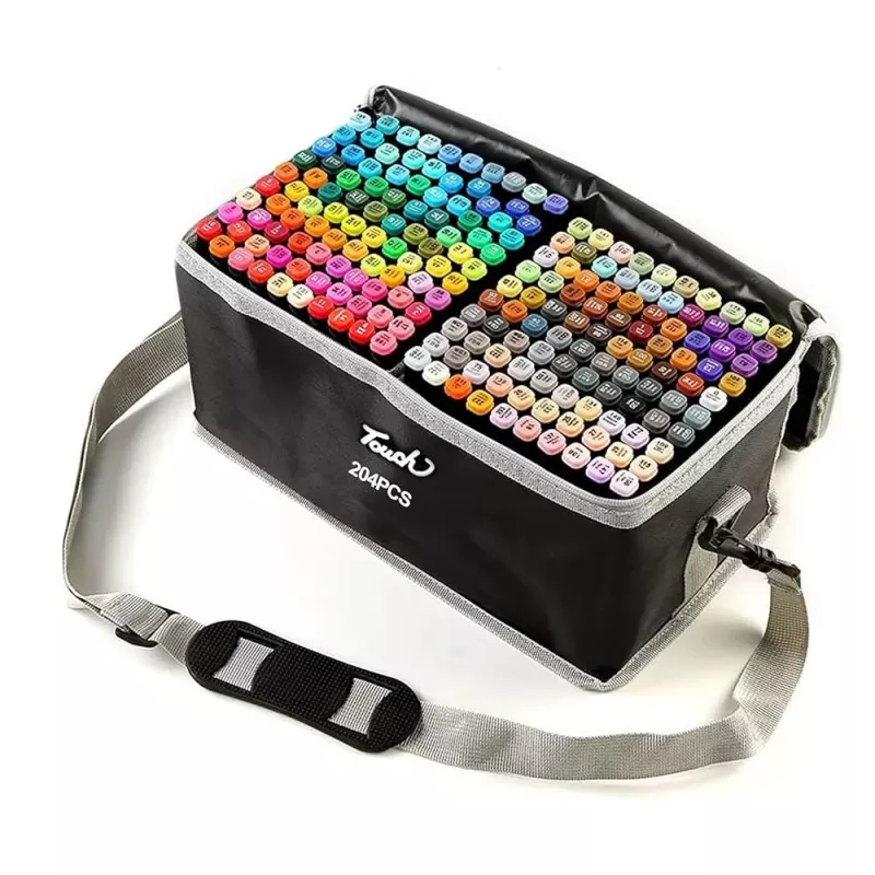 Marker set Extralink MARKERY 204 pieces — alcohol-based markers set, assorted colors, 204 pcs