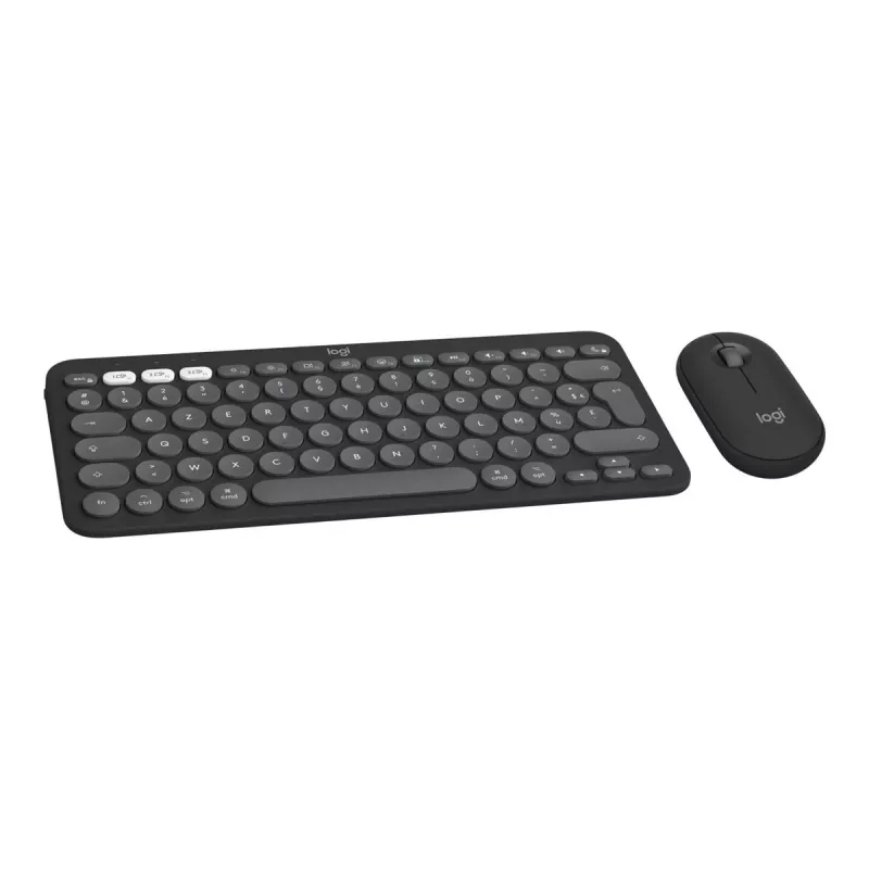 Logitech Pebble 2 Combo for Mac Wireless Keyboard Mouse QWERTZ German Graphite