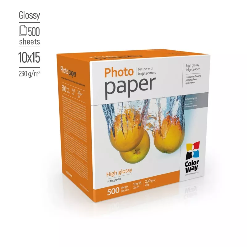 Photo paper ColorWay PG2305004R 230 g/m² 10x15 cm 500 sheets