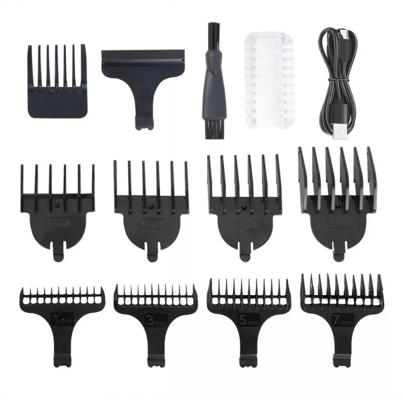 Hair clipper ESPERANZA ADONIS 7-in-1 cordless rechargeable, stainless steel blades, 8 combs, 1–12 mm, 90 min runtime