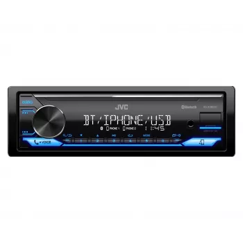 Car radio JVC KDX-382BT with Bluetooth and USB — single DIN, AUX input, FM tuner