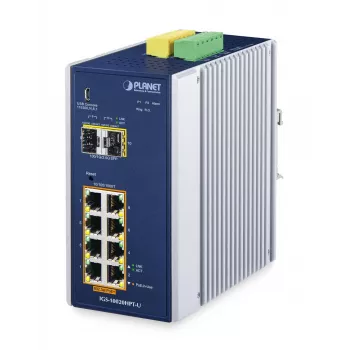 Managed Switch PLANET IGS-10020HPT-U L2+/L3 8x Gigabit Ethernet PoE