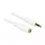 Audio Cable 3.5mm M-F DeLOCK 83767 2m White