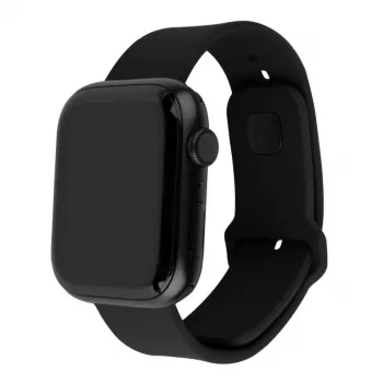 Silicone strap set FIXED FIXSST2-434-BK for Apple Watch 42/44/45mm — black fixed sport design
