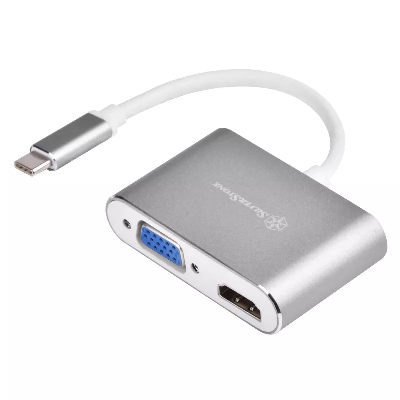 External video adapter SILVERSTONE EP16 USB-C 3.1 with HDMI and VGA outputs