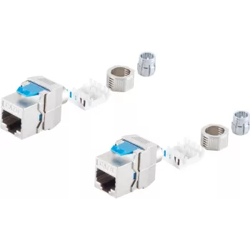 Keystone jack ShiverPeaks BS08-45005-2 Cat 8.1 metal, shielded RJ45 module