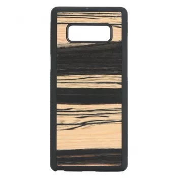 Smartphone case man and wood for Samsung Galaxy Note 8 — white ebony black finish