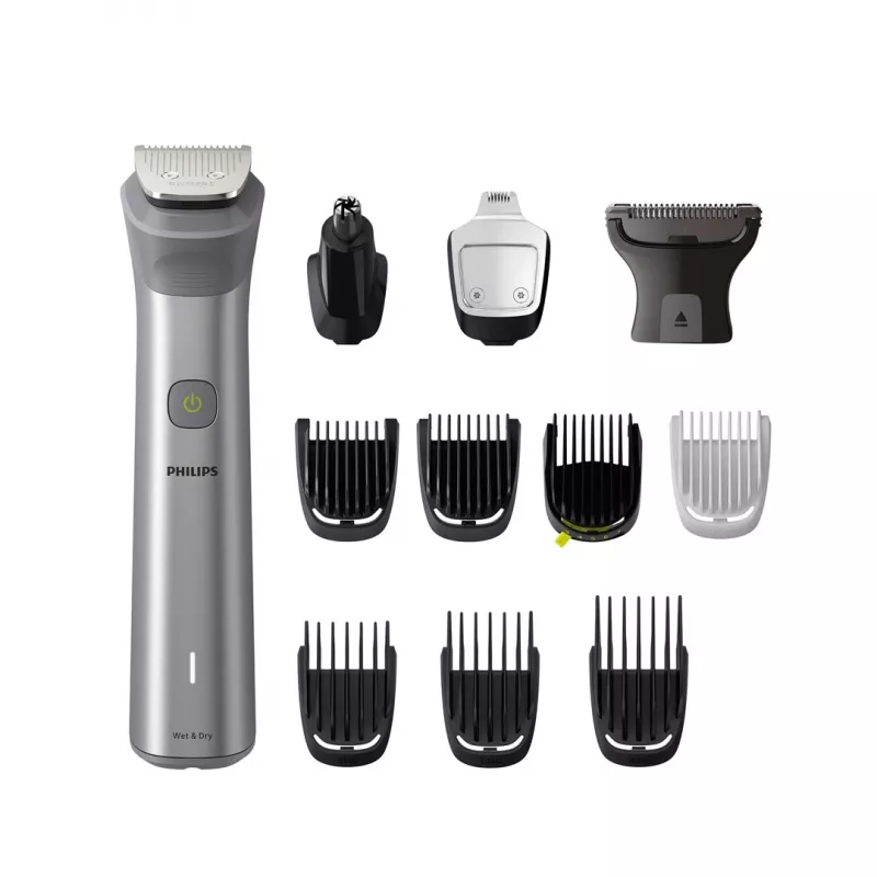 Philips All-in-One Trimmer MG5940/15 Series 5000, Stainless steel, 0.5 mm, 1.6 cm, 1 mm, Beard, Ear, Nose, Battery