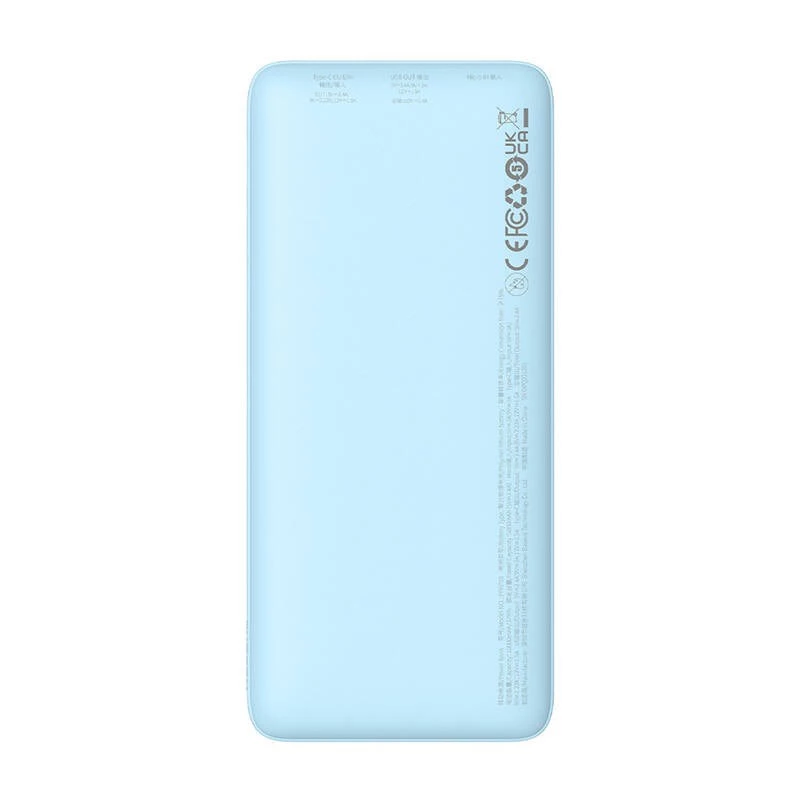 Portable power bank Baseus Airpow 10000 mAh, 20W, LiPo, USB-C + USB-A, blue