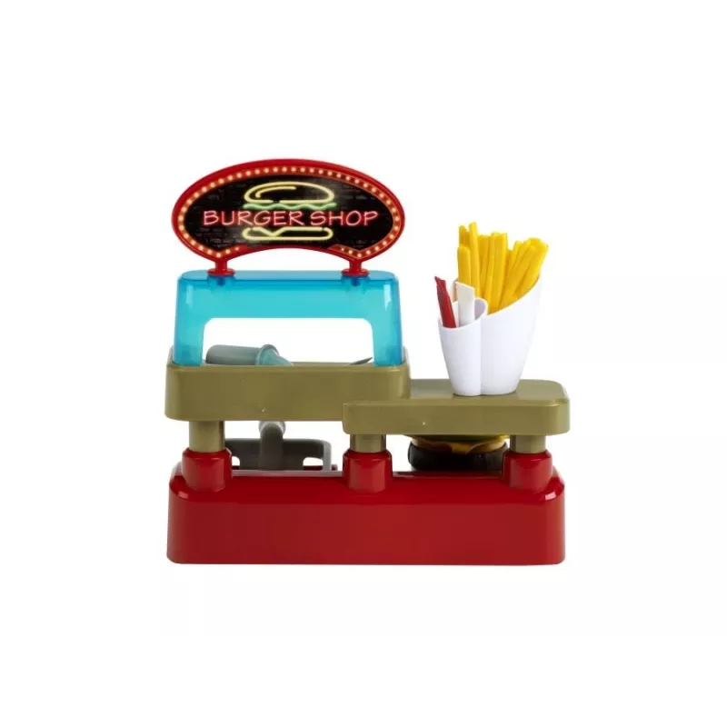 Play Burger Shop set KLEIN 7336 — compact design, easy-to-clean children's role-play toy