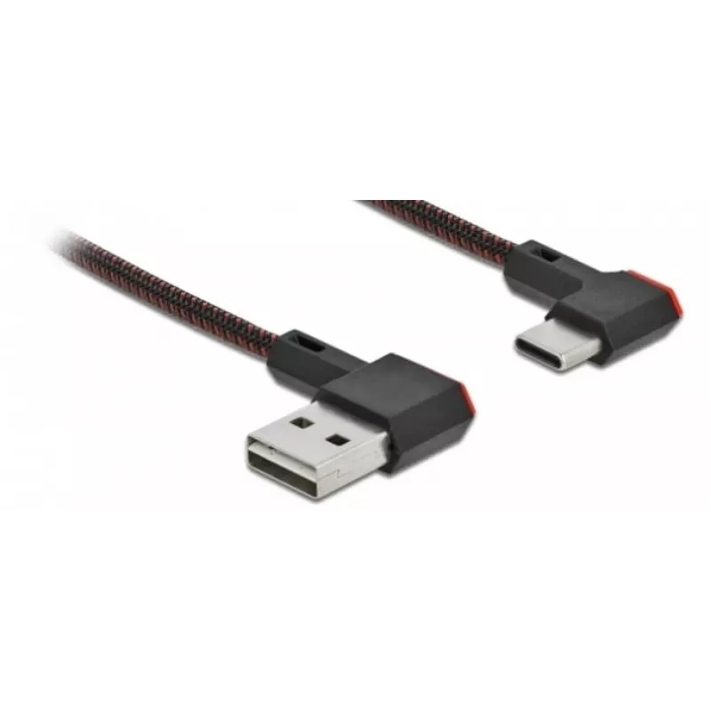 USB Cable DeLOCK EASY-USB 2.0 Type-A Male to Type-C Male 0.5m Black