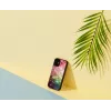 Protective phone case iKins for Apple iPhone 12 mini — water flower design, black