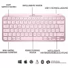 Logitech MX Keys Mini Minimalist Wireless Illuminated Keyboard - ROSE - CENTRAL (DE)