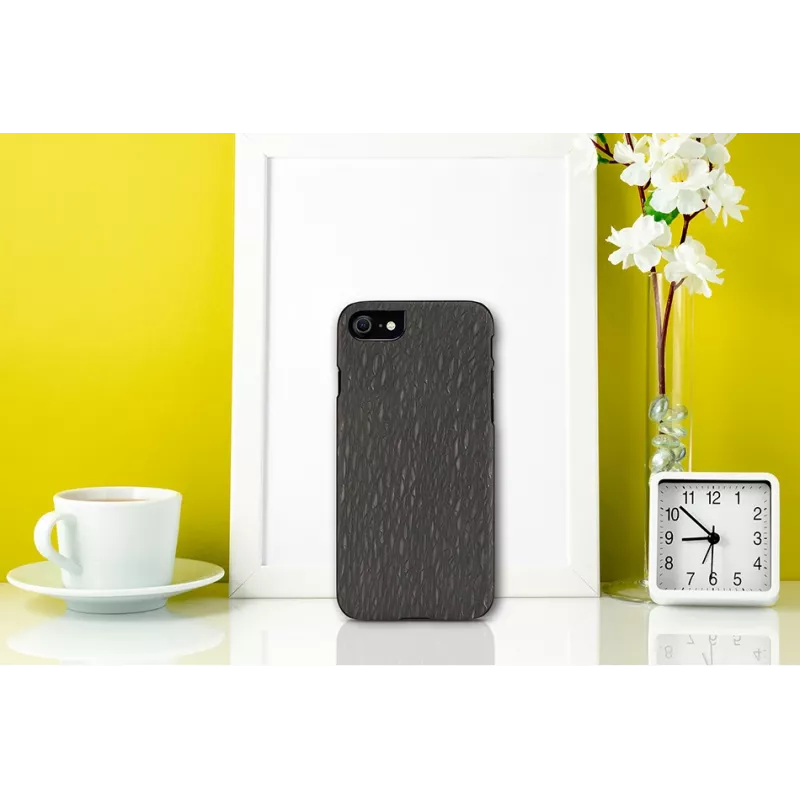 Phone case man and wood for iPhone 7/8 — black Carvalho