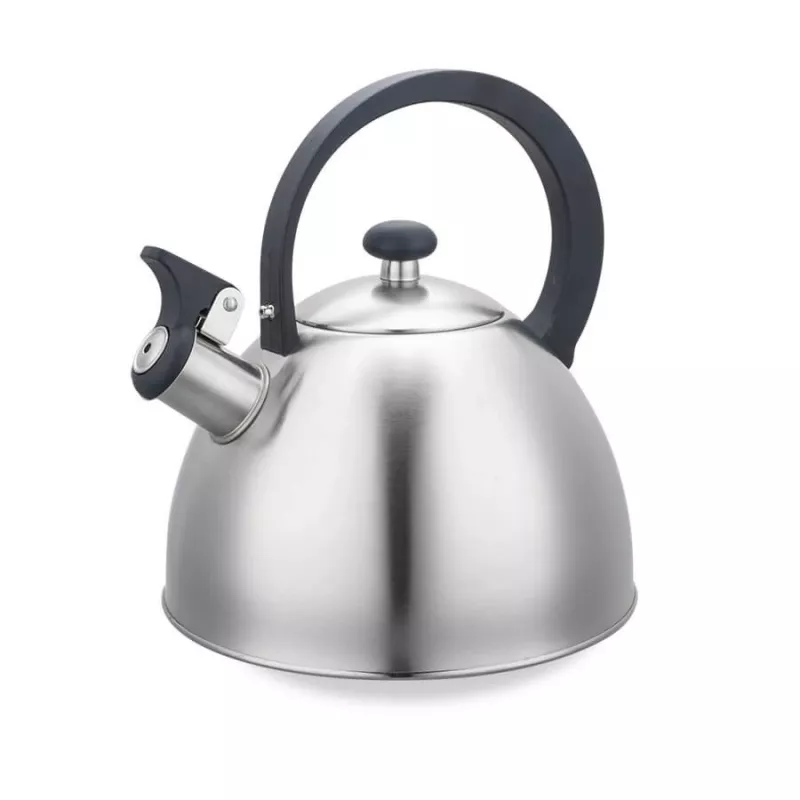 Kettle Maestro MR1302 stainless steel 2.5 L, induction-ready, hinged whistle, black handle