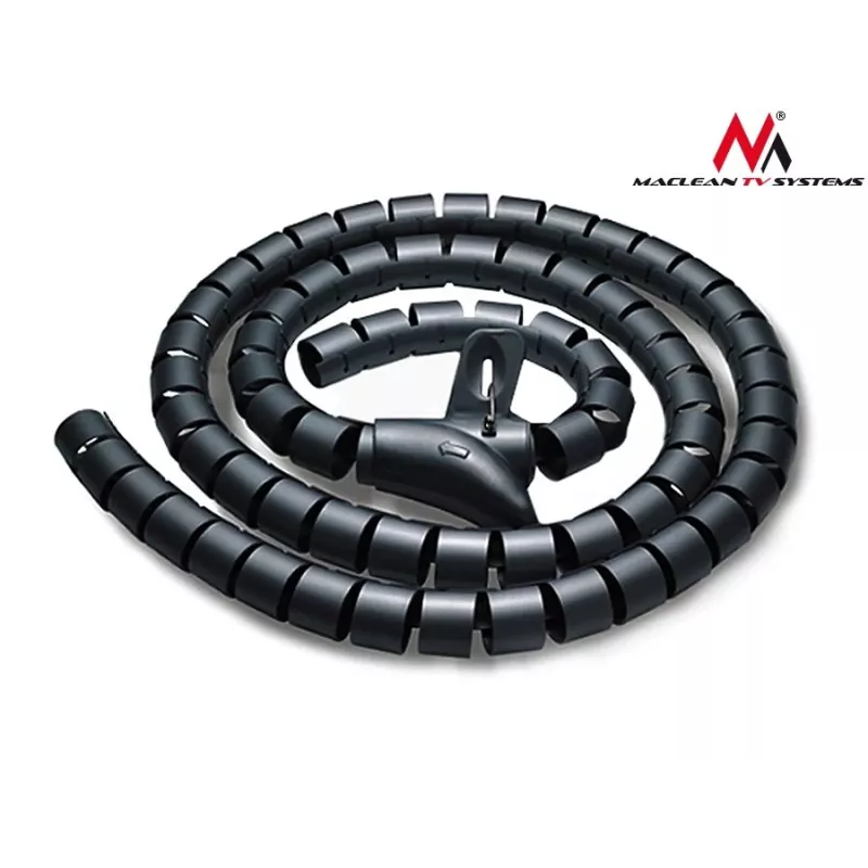 Cable organiser sleeve MACLEAN 2 m × 25 mm, elastic polypropylene, wire protection