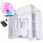 Lian Li O11 Vision Compact - White + 3x UNI FAN SL-INF 120 ARGB Reverse Blade PWM Fan - 120mm (Ink. Controller)