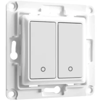 Wall switch Shelly WS2 2-channel White — Shelly WS2 wall-mounted 2-channel Wi‑Fi switch