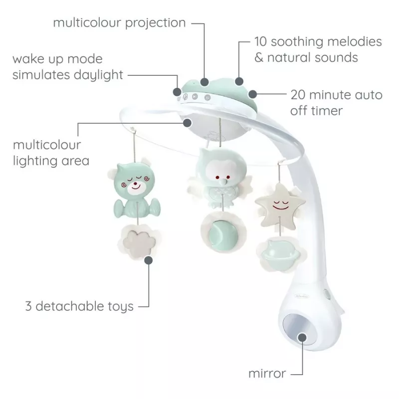Musical toy B-kids Musix Box 3in1 Green — 3-in-1 interactive baby music box with lights and buttons
