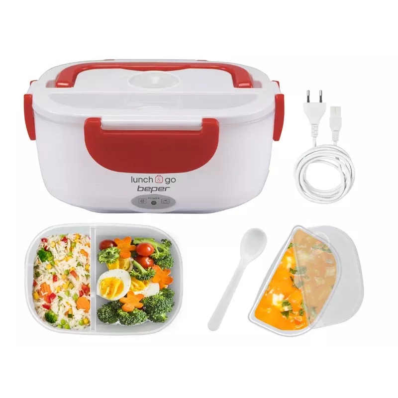 Electric lunch box Beper 90.920R - 1 L food warmer