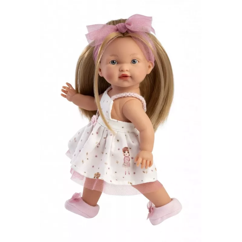 Doll Llorens Valeria 28 cm — realistic features, soft body, vinyl head and limbs