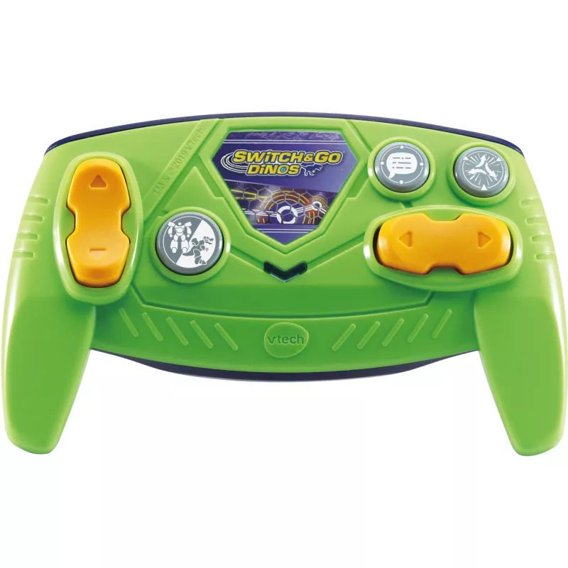 Remote-control dinosaur toy VTech Switch & Go Dinos T-Rex, transforms between dino and vehicle, for kids