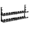 Desk cable organizer MACLEAN MC-102 — 2-level under-desk tray, max load 5 kg, max length 728 mm, black