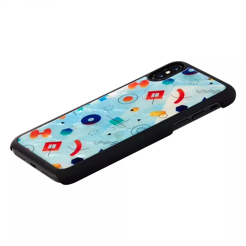 Smartphone case iKins for iPhone XS / XS Max black rock design, protective back cover